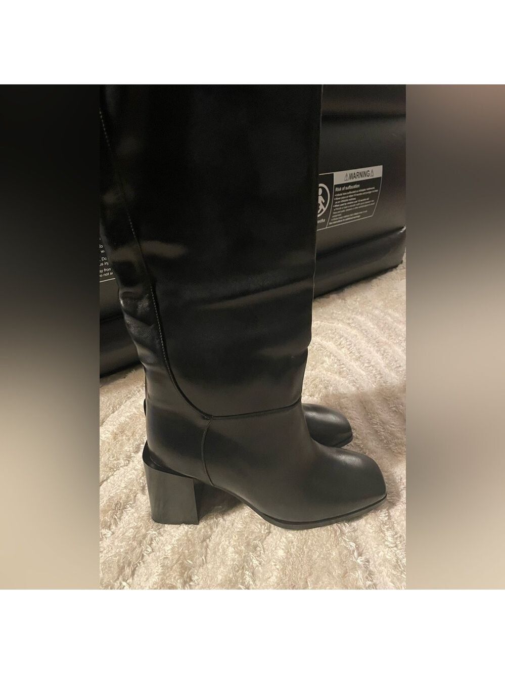 Black Knee High Women's Boots - Picture 8 of 15